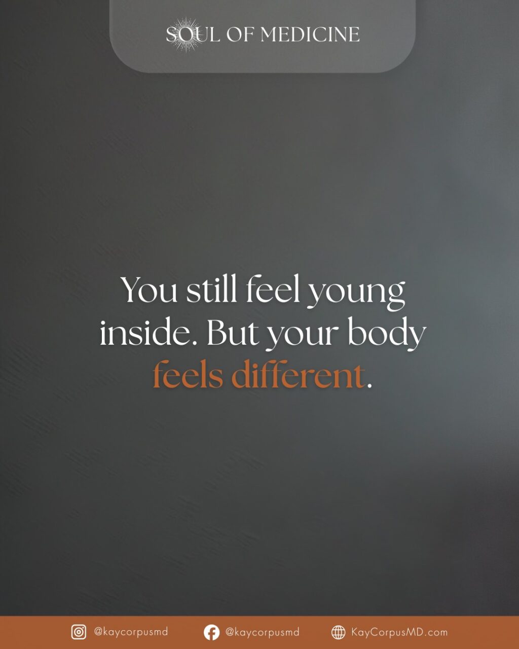 Instagram post from kaycorpusmd. This post is in position 1.